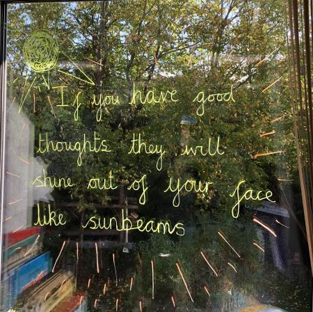 Positive Window Messages in Ty Hapus