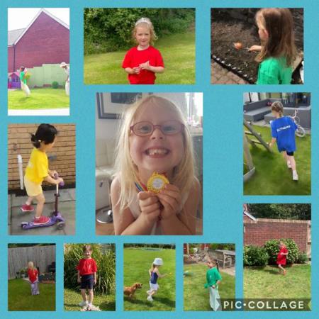 Reception enjoy Sports Day at home