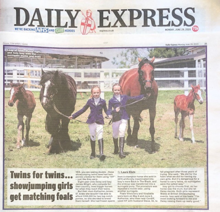 Daisy and Issy J-W make the news